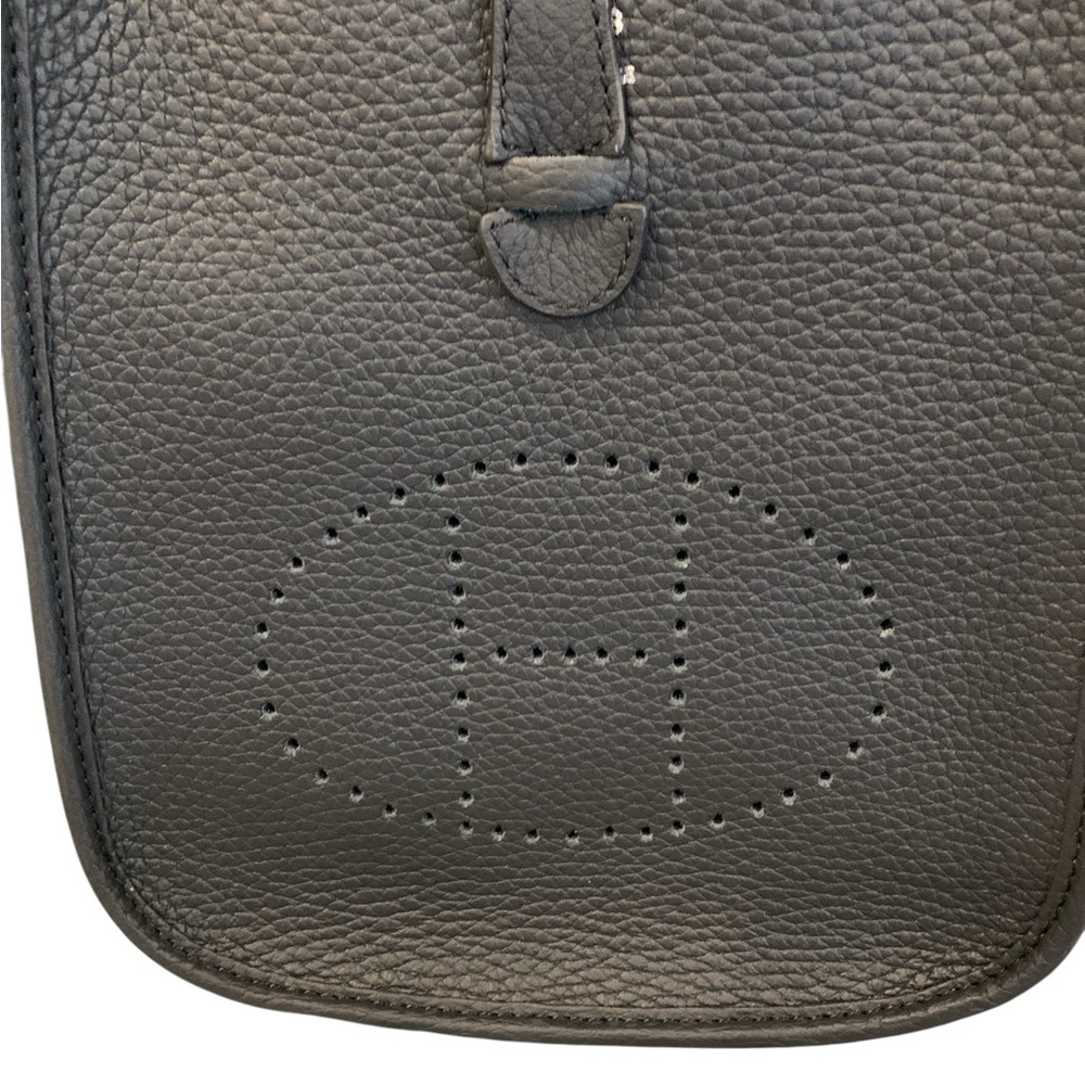 🆕 Hermès Style Mini Evelyne Clemence Black 🆕 - Picture 3 of 10